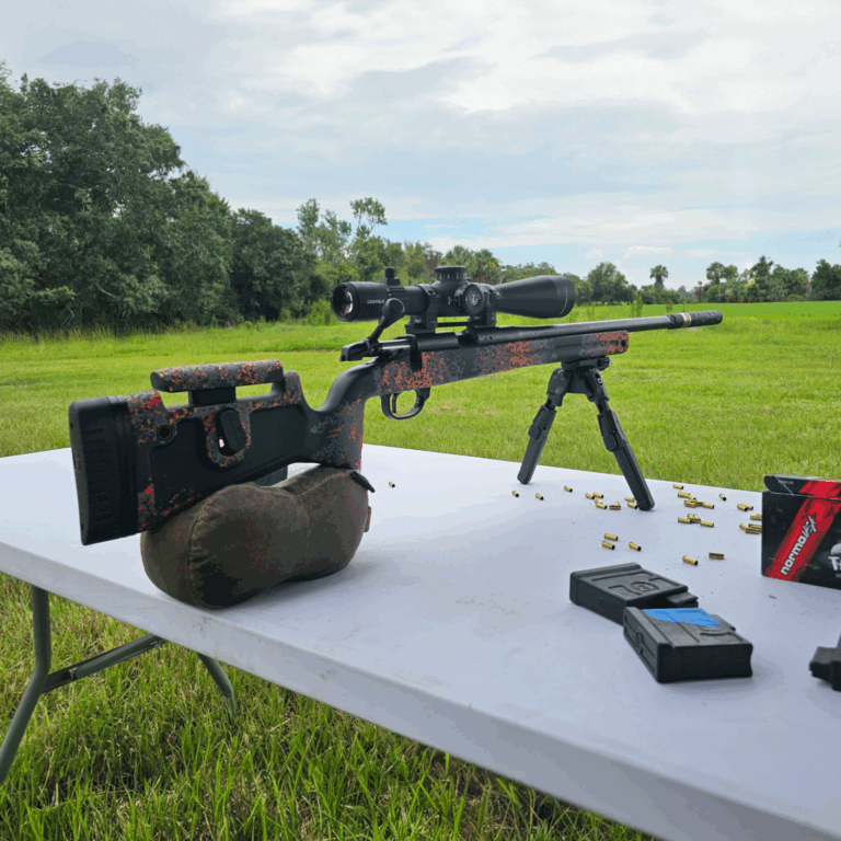 Bergara 22LR Barreled Action in Greyboe Pheonix II Stock, Odin Worx Nav 22 Suppressor, and Leupold Optics